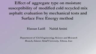 Effect of aggregate type on moisture susceptibility of modified cold recycled mix asphalt ...
