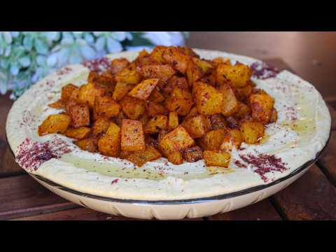 Creamy 5-Minute Hummus from Canned Chickpeas + Roasted Potato Toppings