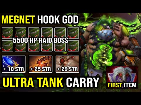 ULTRA TANKER CARRY PUDGE Brutal +164 Strength 5500 HP Insane 99% Megnet Hook Dota 2