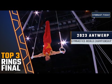 Top 3 in Men's Rings Final - 2023 Antwerp Gymnastics World Championship