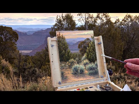 Painting a Desert Landscape En Plein Air | Oil Painting Techniques, How to Improve
