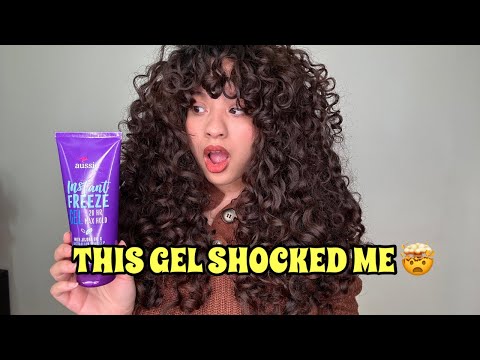 TESTING THE AUSSIE INSTANT FREEZE GEL ON MY CURLY HAIR...