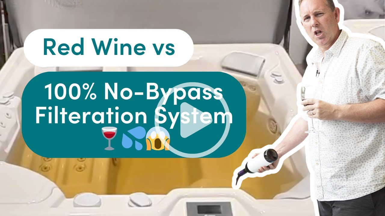 Extreme Spa Pool Filtration Test! Can Hot Spring Spas Clean 2 x Red Wine From the Water?
