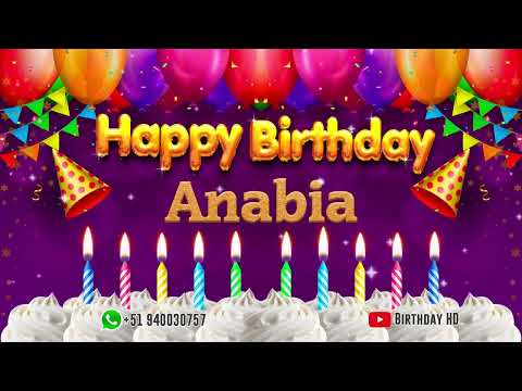 Anabia Happy birthday To You - Happy Birthday song name Anabia 🎁