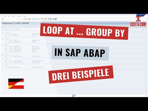 LOOP AT GROUP BY in SAP ABAP - 3 Beispiele [deutsch]