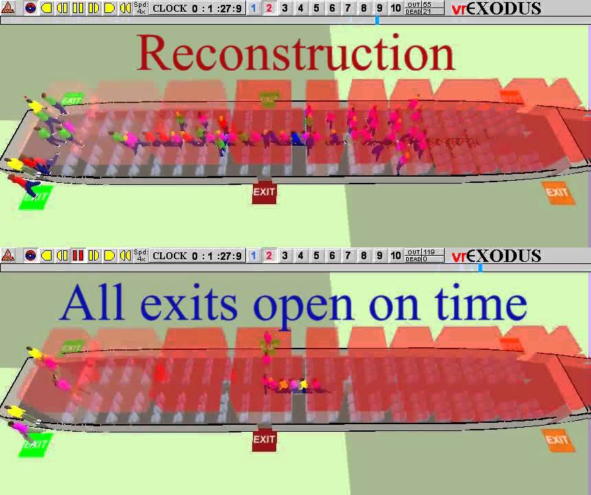 Manchester B737 fire and evacuation simulation