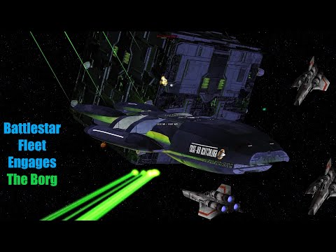 Battlestar Galactica ENGAGE Borg Fleet - VIPERS - Star Trek Ship Battles - Bridge Commander