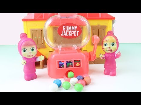 Maşa Parkta Şeker Makinesi Buldu Maşalar Hep Birlikte Parka Gidiyor Maşa İzle