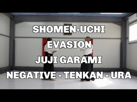 Shomen-Uchi, Evasion, Juji Garami, Negative - Tenkan - Ura / Aikido techniques