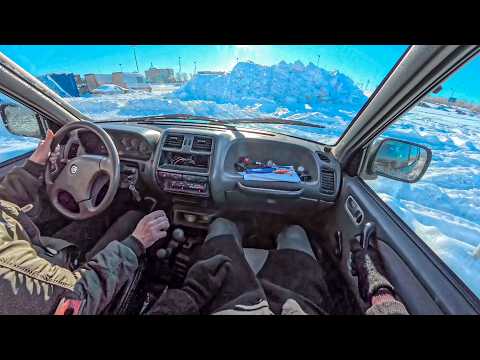 Thumbnail for 1994 Nissan Terrano II 2.7 TD27T (101 hp) - Winter OFF Road 4WD POV Test Drive by Nissan Terrano II