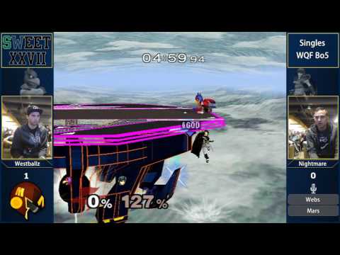SWEET 27 - G2.Westballz (Falco) vs Nightmare (Marth) - SSBM WQF