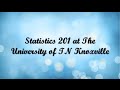 Trailer Statistics 201 At The University Of Tennessee