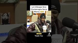 A Boogie Gives Charlemagne money #aboogiewitdahoodie #breakfastclub #charlamagnethagod #djenvy