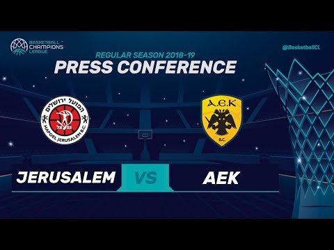 Hapoel Bank Yahav Jerusalem v AEK - Press Conference - Basketball Champions League