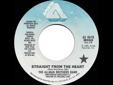 1981 Allman Brothers Band - Straight From The Heart (mono radio promo 45)