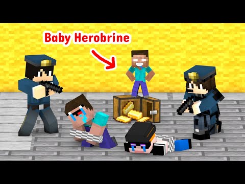 Baby Herobrine Become Hero - Minecraft Animation