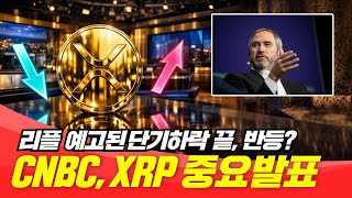리플 예고된 단기하락 끝, 반등시작? CNBC, XRP 중요순간 발표