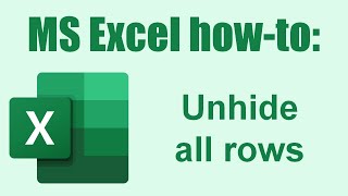 Excel: how to unhide all rows