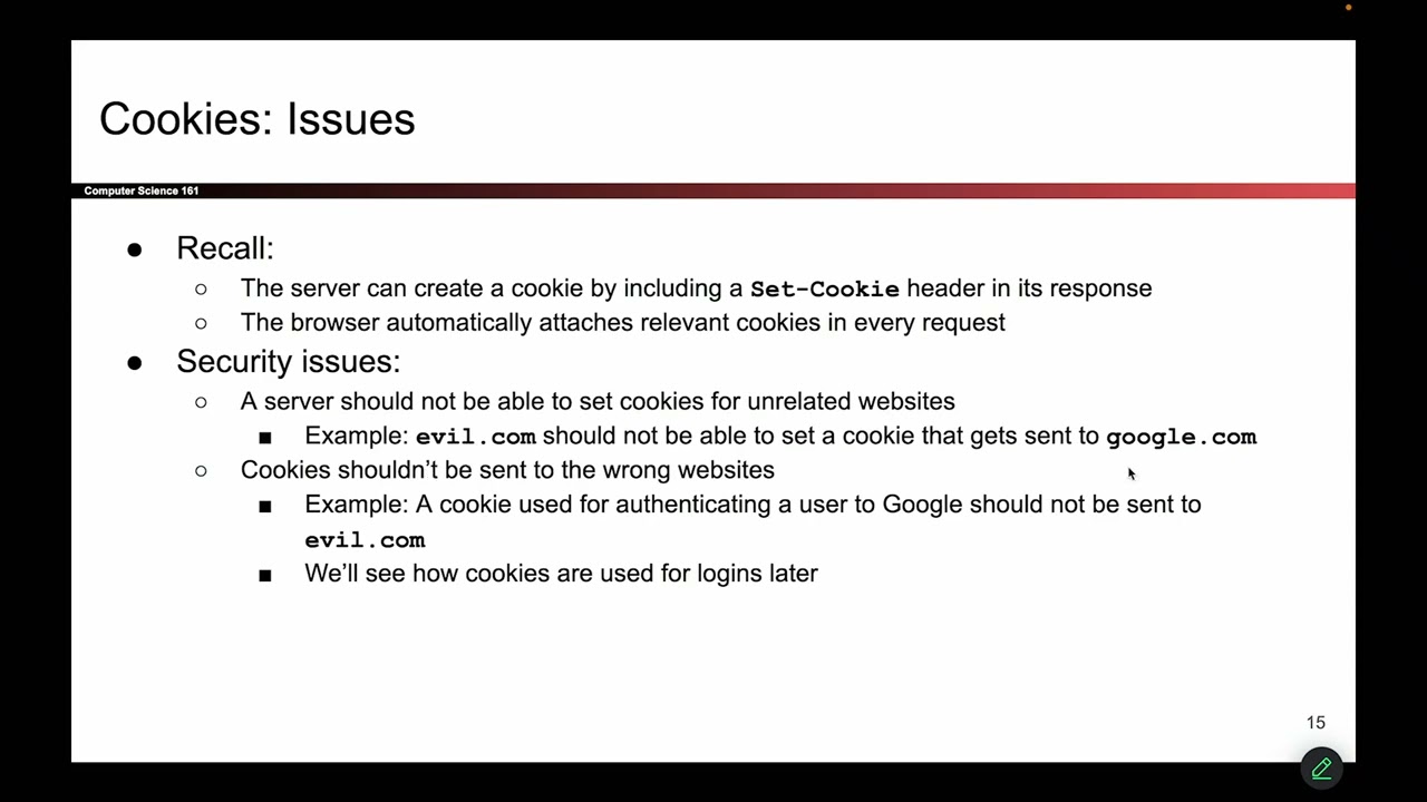 [WebSec2, Video 4] Cookie Security Risks