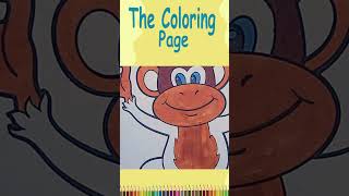 Cute Monkey Coloring Page | Animal Coloring Page | The Coloring Page