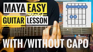 guitar lesson of maya naruwana - Ayush gauchan ( with / without capo ) beginner's lesson