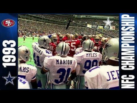 1993 NFL NFC Championship Game San Francisco 49ers at Dallas Cowboys Jan 23, 1994. CBS John Madden