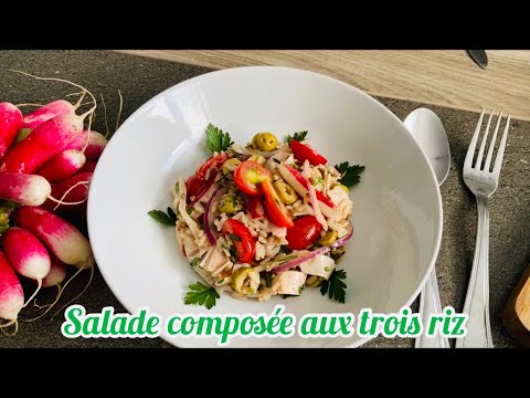 Recette facile et délicieuse de salade composée aux trois riz