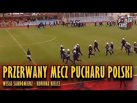 Przerwany mecz Pucharu Polski Wisła Sandomierz - Korona Kielce [LQ]  (03.10.2018 r.)