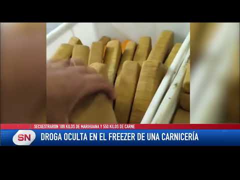 Serodino Droga oculta en el freezer de una carnicería Secuestraron 109 kilos de marihuana y 550 kilo