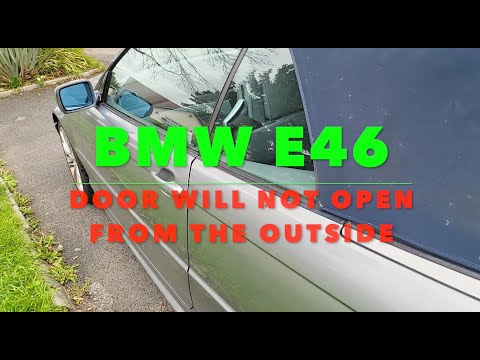 BMW E46 Door lock repair-Will not open from outside - DIY FIXED - Remove glass, remove door card.