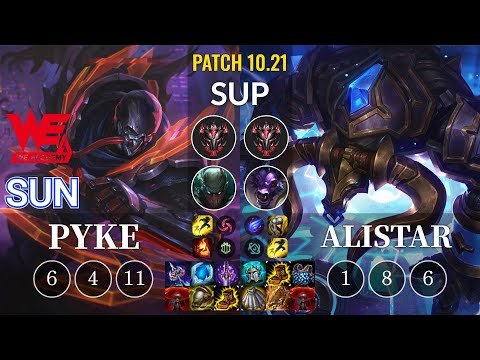 WEA Sun Pyke vs Alistar Sup - KR Patch 10.21