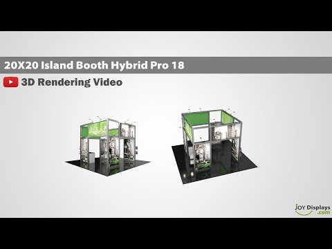 20X20 Trade Show Exhibit - Island Booth Hybrid Pro 18