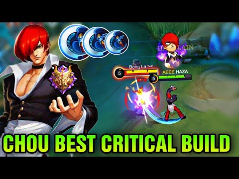 TOP 1 GLOBAL CHOU BEST CRITICAL BUILD ONESHOT 100% BROKEN!! HIGH RANKED GAME | CHOU BEST BUILD 2023