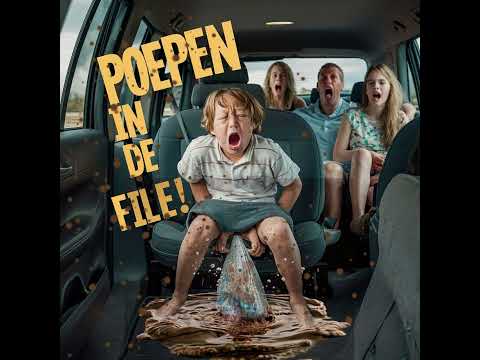 Poepen in de file op vakantie in de auto | Zomervakantie Liedjes | Vieze grappige liedjes, muziek