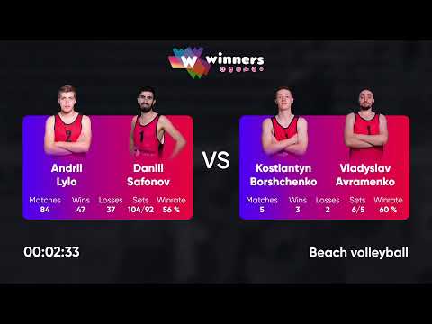 21:35 A. Lylo / D. Safonov - K. Borshchenko / V. Avramenko 02.11.2022 | Winners Beach Volleyball