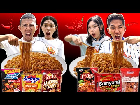 DOUBLE DATE❤️CHALLENGE TO EAT THE SPICIEST NOODLES WITH ARIK SAPUTRA'S COUPLE?? | Mikael TubeHD