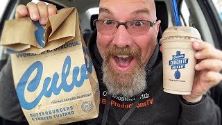 Culver's Deluxe Butter Burger 🍔 Chocolate Shake & Frozen Custard 🍦