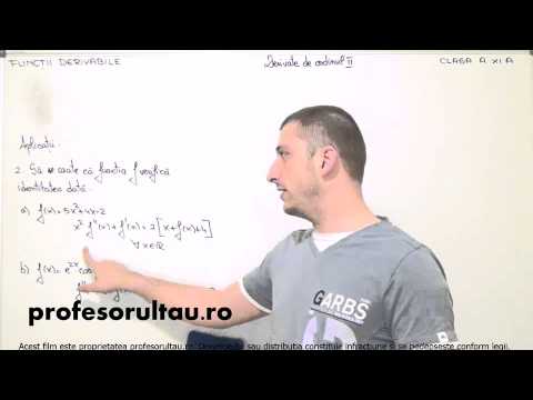 23   cls11   Functii derivabile   derivate de ordin II   aplicatii   partea 2 - profesorultau.ro