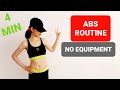 ROUTINE ABS BEST EXERCISES ABS ONLY 4MIN