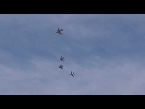 INIOCHOS  2017 HAF-IAF-AMI F-16 F-4E AMX over Athens Acropolis