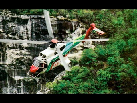 Superpuma AS 332 C1 Logging Parc National Mercantur France