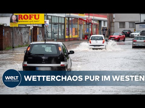 WETTERCHAOS IN WESTDEUTSCHLAND: Saarland säuft ab - Extremer Dauerregen im Saarland