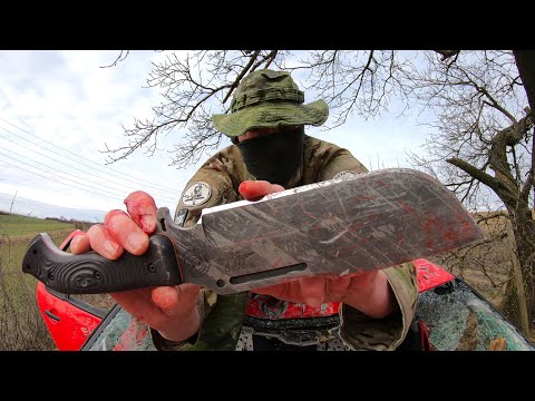 WORK TUFF GEAR HEMLOCK ARES - KNIFE DESTRUCTION TEST - UNTIL IT BREAKS - SK-85 CARBON - G10 HANDLE