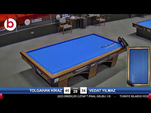 TOLGAHAN KİRAZ & VEDAT YILMAZ Bilardo Maçı - 2023 ERKEKLER 2.ETAP-FİNAL GRUBU 1/8