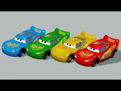 LOAD AND TRANSPORT PIG FOOD WITH LIGHTNING MCQUEEN CARS - Farming Simulator 22