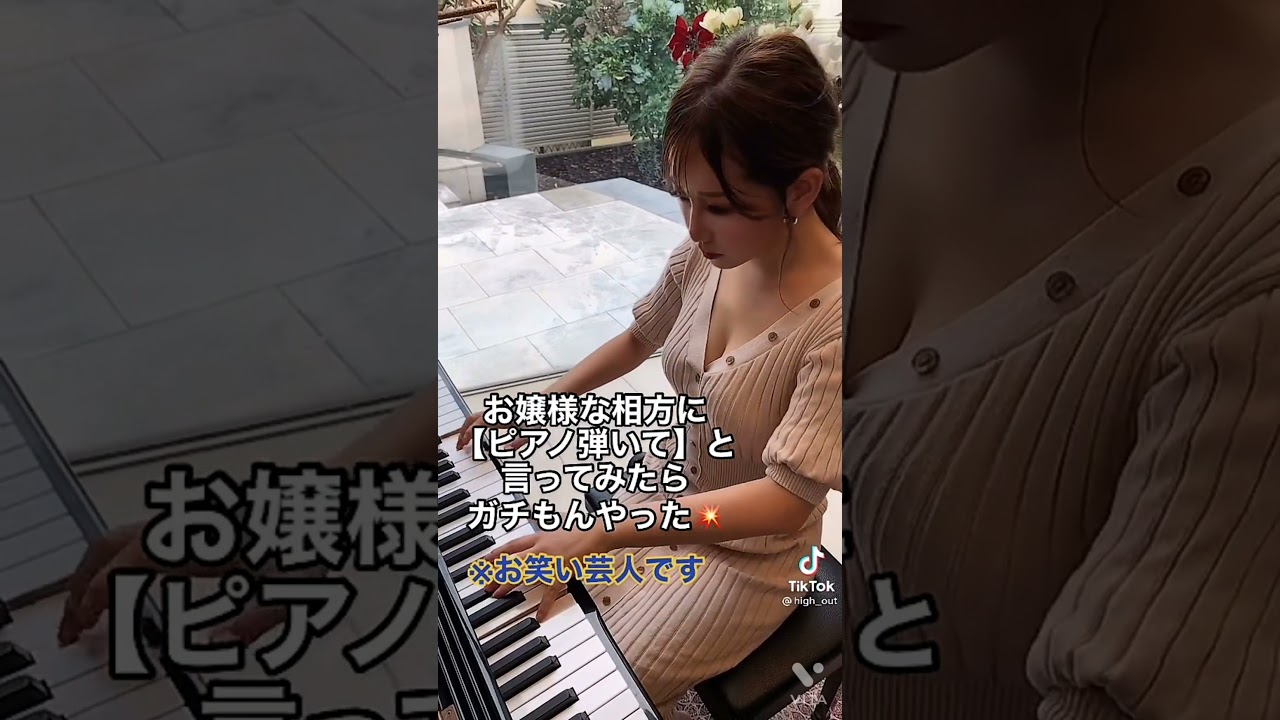 美人でスタイル良くてお嬢様でピアノうまくてお笑い芸人