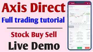 Axis direct ring trading demo | Buy & Sell | axis direct ring app kaise use kare - axis securities