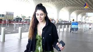 Salman Khan Young Lady Warina Hussain Attractive Appearance in Green Attire, Seen at Airport video