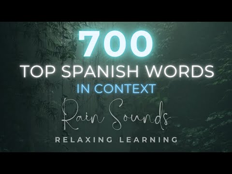 Learn Spanish While Sleeping | Master 700 Top Spanish Words with Rain Sounds