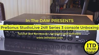 Video thumbnail for PreSonus StudioLIVE 24R Unboxing and VO Sound Example - In The DAW by In the DAW